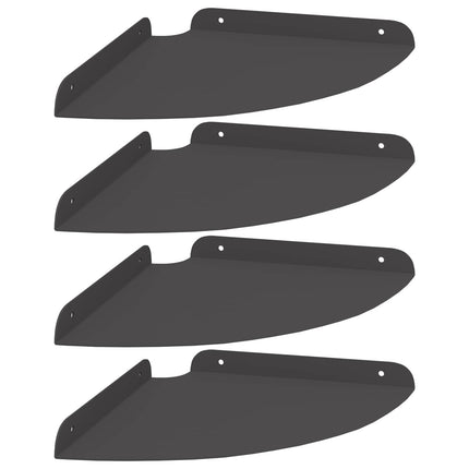 Flytande hylla med hylla med lagring 4 pcs Svart 24 x 24 x 2 cm