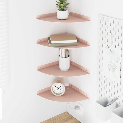 Flytande hylla med hylla med lagring 4 pcs Rosa 24 x 24 x 2 cm