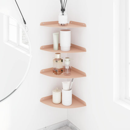 Flytande hylla med hylla med lagring 4 pcs Rosa 24 x 24 x 2 cm