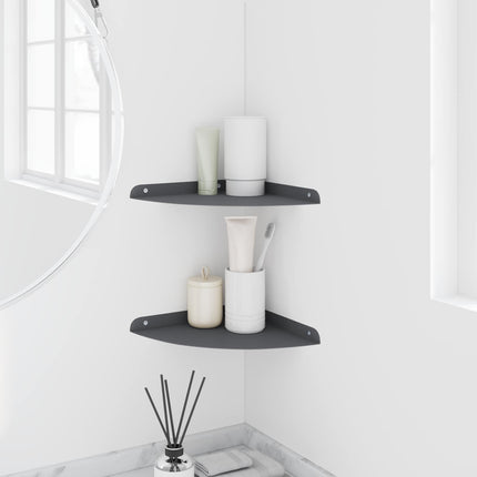 Flytande hylla med hylla 2 pcs Antracit 24 x 24 x 2 cm