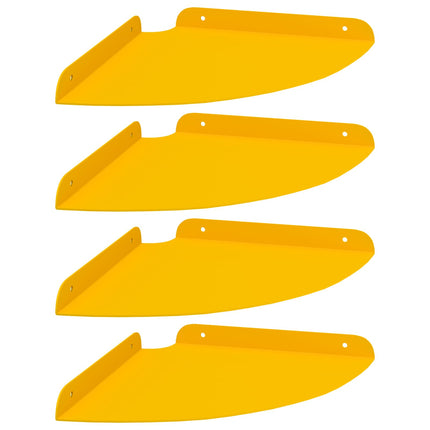 Flytande hylla med hylla 4 pcs Senapsgul 24 x 24 x 2 cm