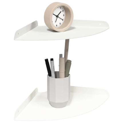 Flytande hylla med hylla med lagring 2 pcs Vit 24 x 24 x 2 cm