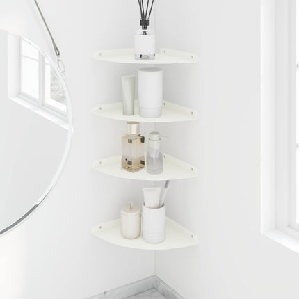 Flytande hylla med hylla med lagring 4 pcs Vit 24 x 24 x 2 cm
