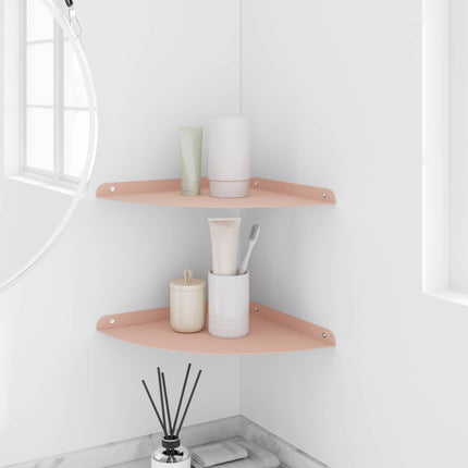 Flytande hylla med hylla med lagring 2 pcs Rosa 30 x 30 x 2 cm