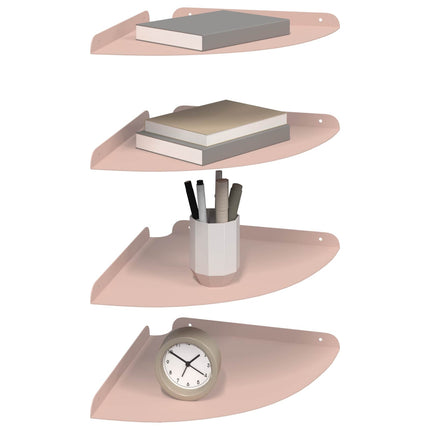 Flytande hylla med hylla med lagring 4 pcs Rosa 30 x 30 x 2 cm