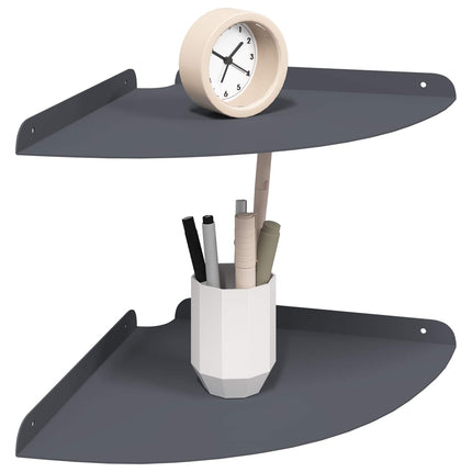 Flytande hylla med hylla 2 pcs Antracit 30 x 30 x 2 cm