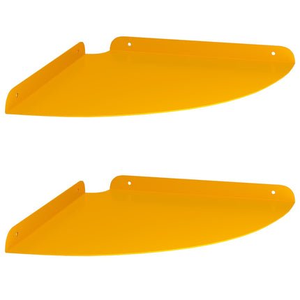 Flytande hylla med hylla 2 pcs Senapsgul 30 x 30 x 2 cm