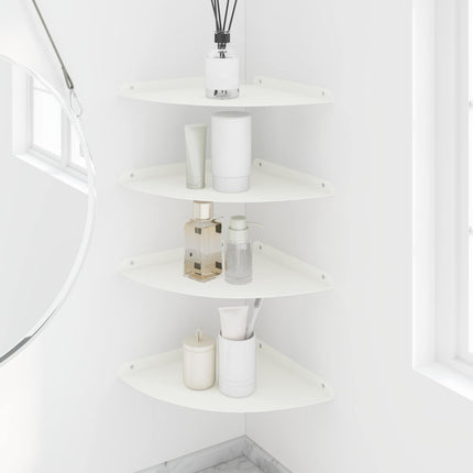 Flytande hylla med hylla med lagring 4 pcs Vit 30 x 30 x 2 cm