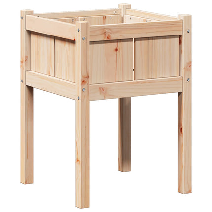 Trädgårdsplanterare Natur 50 x 50 x 70 cm Massiv furu