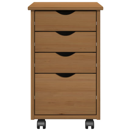 Rullande skåp MOSS HonungsBrun 34 x 39 x 56 cm Massivt furu