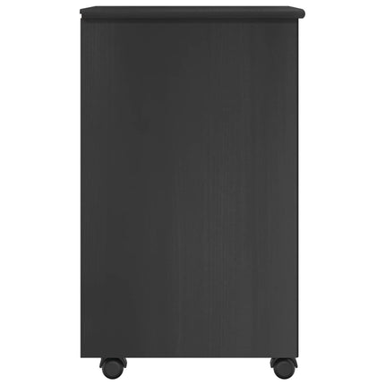 Rullande skåp med hjul Grå 34 x 39 x 65,5 cm Massiv furu