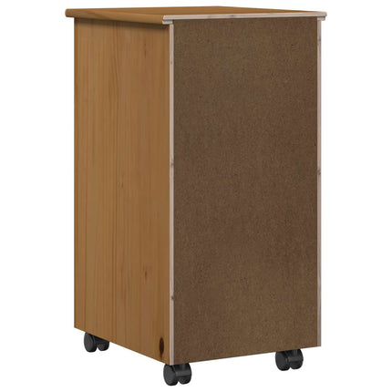 Rullande skåp HonungsBrun 34 x 39 x 65,5 cm Massivt furu