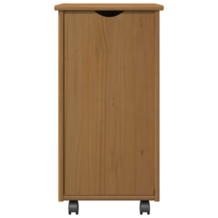 Rullande skåp Honung brun 34 x 39 x 65,5 cm Massiv furu