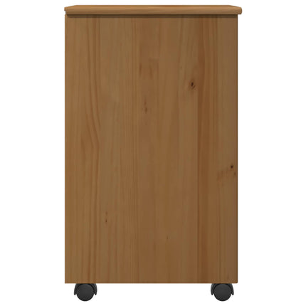 Rullande skåp Honung brun 34 x 39 x 65,5 cm Massiv furu
