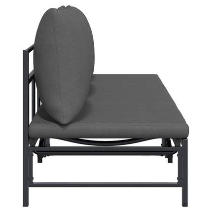 Solstol för 3 personer Svart 200 x 62 x 59,5 cm Textilene
