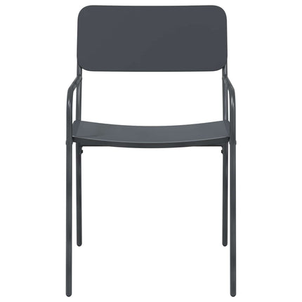 Trädgårdsstolar 2 pcs Antracit 51 x 55 x 81 cm Stål