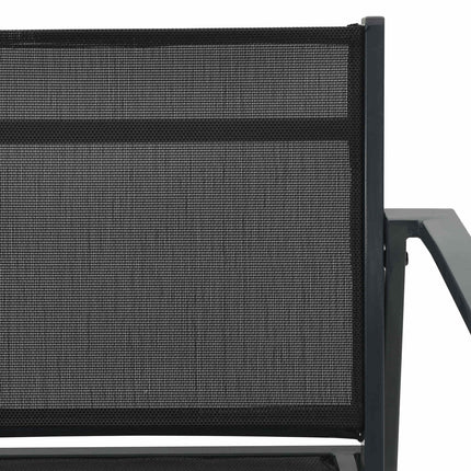 Trädgårdsstolar 2 pcs Svart och Anthracit 53,5 x 59 x 77 cm