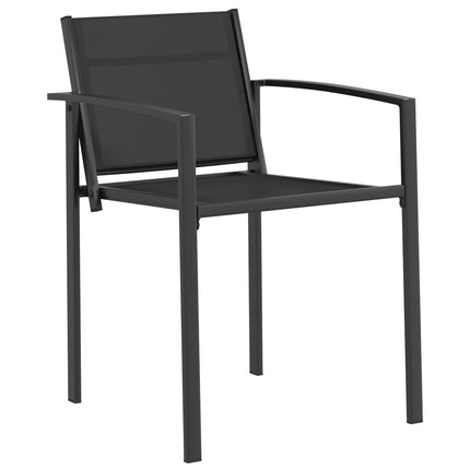 Trädgårdsstolar 2 pcs Svart och Anthracit 53,5 x 59 x 77 cm