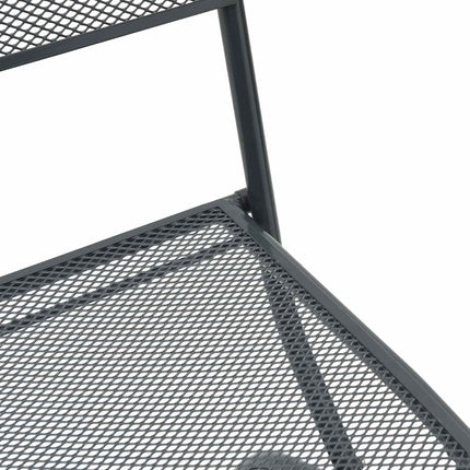 Trädgårdsstolar 2 st Antracit Järn Konvertibel