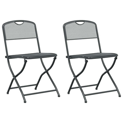 Trädgårdsstolar 2 pcs Antracit 52,5 x 46 x 82 cm Järn