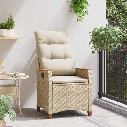Fällbar trädgårdstol Beige och gräddfärgad 64 x 57,5 x 112 cm