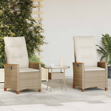 Fällbar trädgårdstol Beige och gräddfärgad 64 x 57,5 x 112 cm