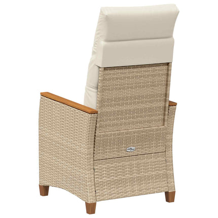 Fällbar trädgårdstol Beige och gräddfärgad 64 x 57,5 x 112 cm