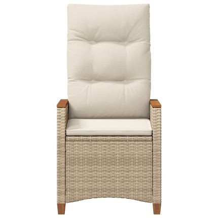 Fällbar trädgårdstol Beige och gräddfärgad 64 x 57,5 x 112 cm