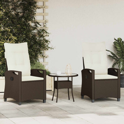 Trädgård Stol 2 pcs Brun och Kräm 56 x 60 x 112 cm