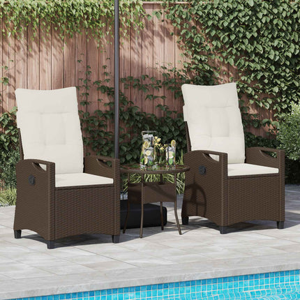 Trädgård Stol 2 pcs Brun och Kräm 56 x 60 x 112 cm