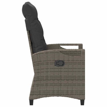 Trädgård Stol 2 pcs Grå och mörkgrå 56 x 60 x 112 cm
