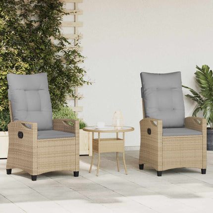 Trädgård Stol 2 pcs Beige och Ljusgrå 56 x 60 x 112 cm