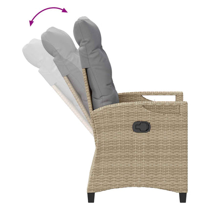 Trädgård Stol 2 pcs Beige och Ljusgrå 56 x 60 x 112 cm