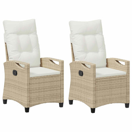 Trädgård Stol 2 pcs Beige och gräddfärgad 56 x 60 x 112 cm