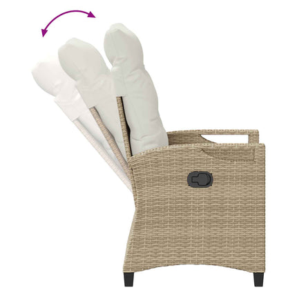 Trädgård Stol 2 pcs Beige och gräddfärgad 56 x 60 x 112 cm
