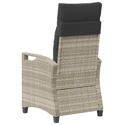 Trädgård Stol 2 pcs Ljusgrå och mörkgrå 56 x 60 x 112 cm