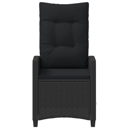 Fällbar trädgårdstol Svart 56 x 60 x 112 cm konstrotting