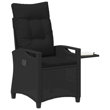 Fällbar trädgårdstol Svart 56 x 60 x 112 cm konstrotting