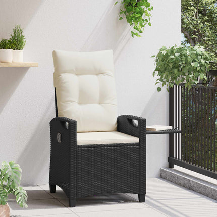 Fällbar trädgårdstol Svart och kräm 56 x 60 x 112 cm