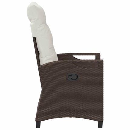 Fällbar trädgårdstol Brun och Kräm 56 x 60 x 112 cm