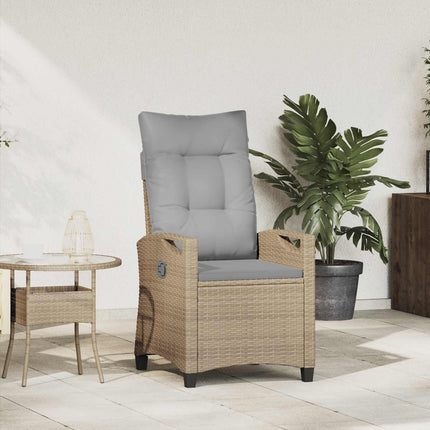 Fällbar trädgårdstol Beige och Ljusgrå 56 x 60 x 112 cm
