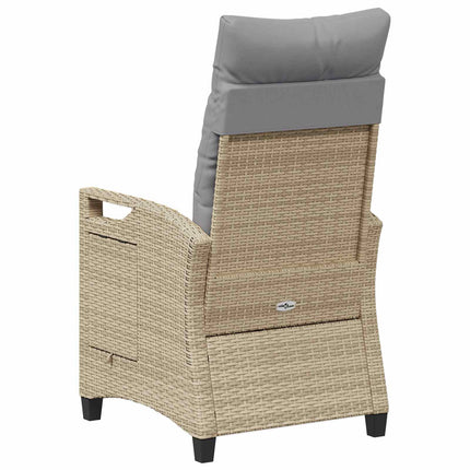 Fällbar trädgårdstol Beige och Ljusgrå 56 x 60 x 112 cm