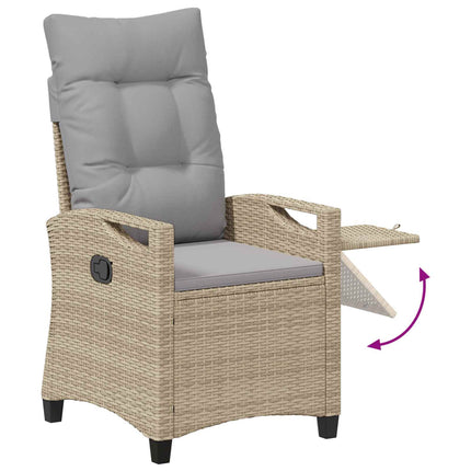 Fällbar trädgårdstol Beige och Ljusgrå 56 x 60 x 112 cm