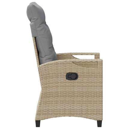 Fällbar trädgårdstol Beige och Ljusgrå 56 x 60 x 112 cm