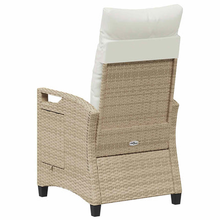 Fällbar trädgårdstol Beige och gräddfärgad 56 x 60 x 112 cm