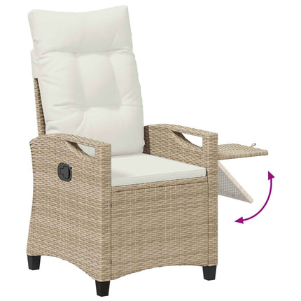 Fällbar trädgårdstol Beige och gräddfärgad 56 x 60 x 112 cm