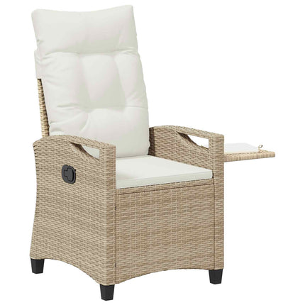 Fällbar trädgårdstol Beige och gräddfärgad 56 x 60 x 112 cm