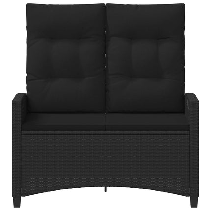 Trädgårdsbänk Svart 105 x 60 x 112 cm Stål och Polyester