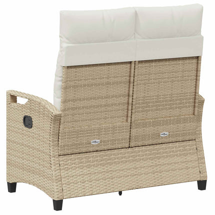 Trädgårdsbänk med kudde Beige och gräddfärgad 105 x 60 x 112 cm