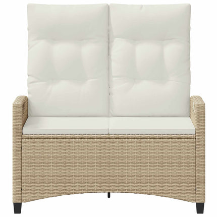 Trädgårdsbänk med kudde Beige och gräddfärgad 105 x 60 x 112 cm